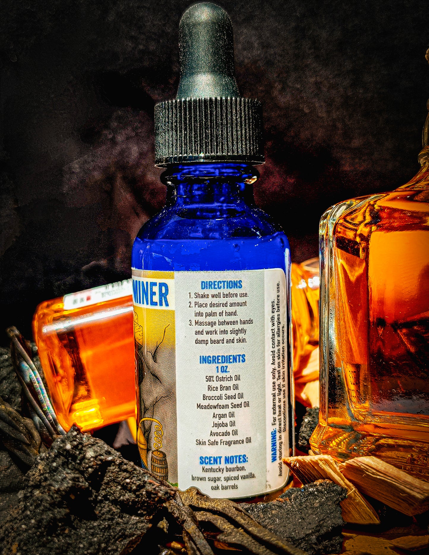 Kentucky Coal Miner Beard Oil - Spiced Kentucky Bourbon