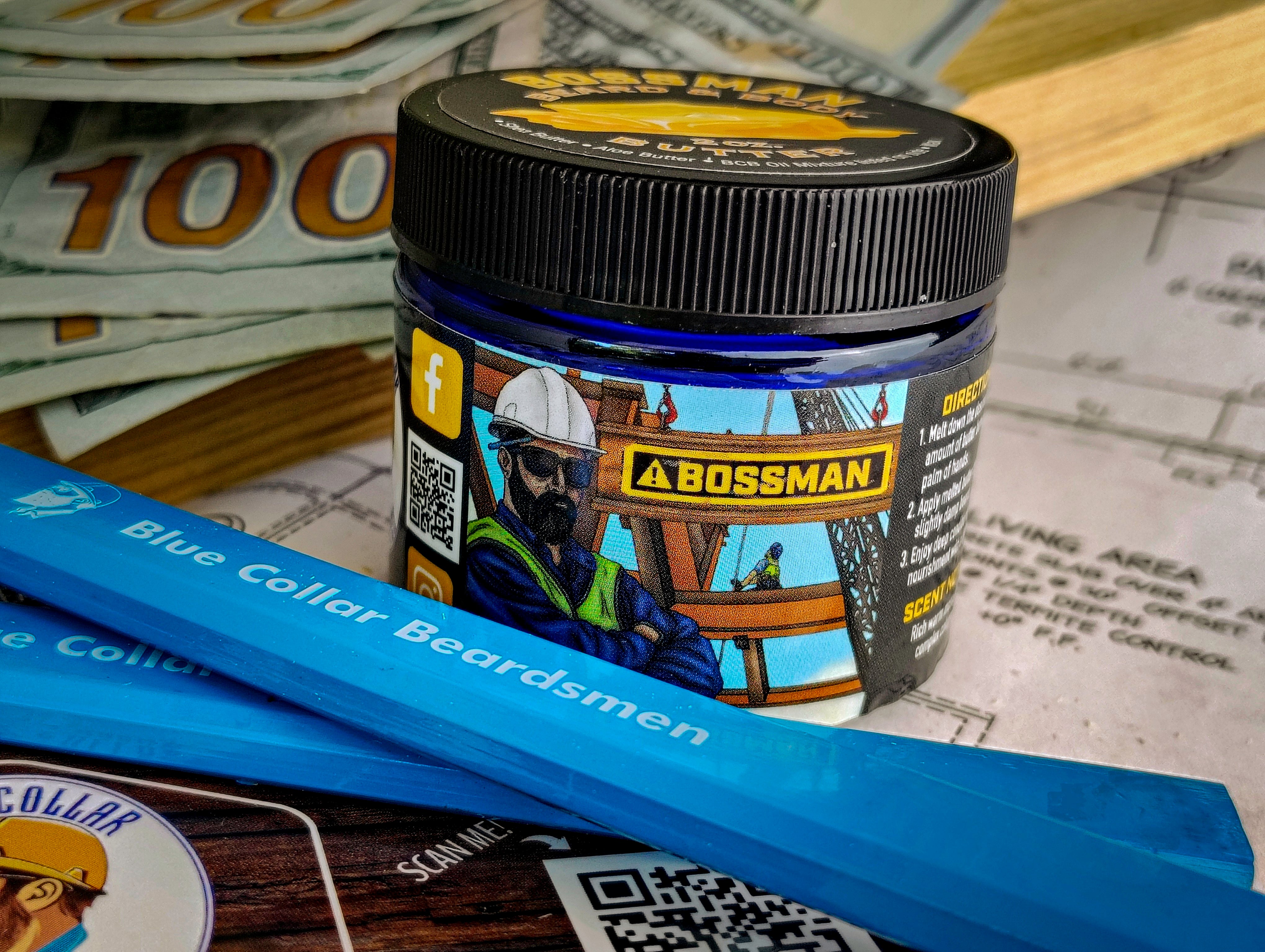 Bossman Beard Butter - Masculine Cologne Scent – Blue Collar Beardsmen